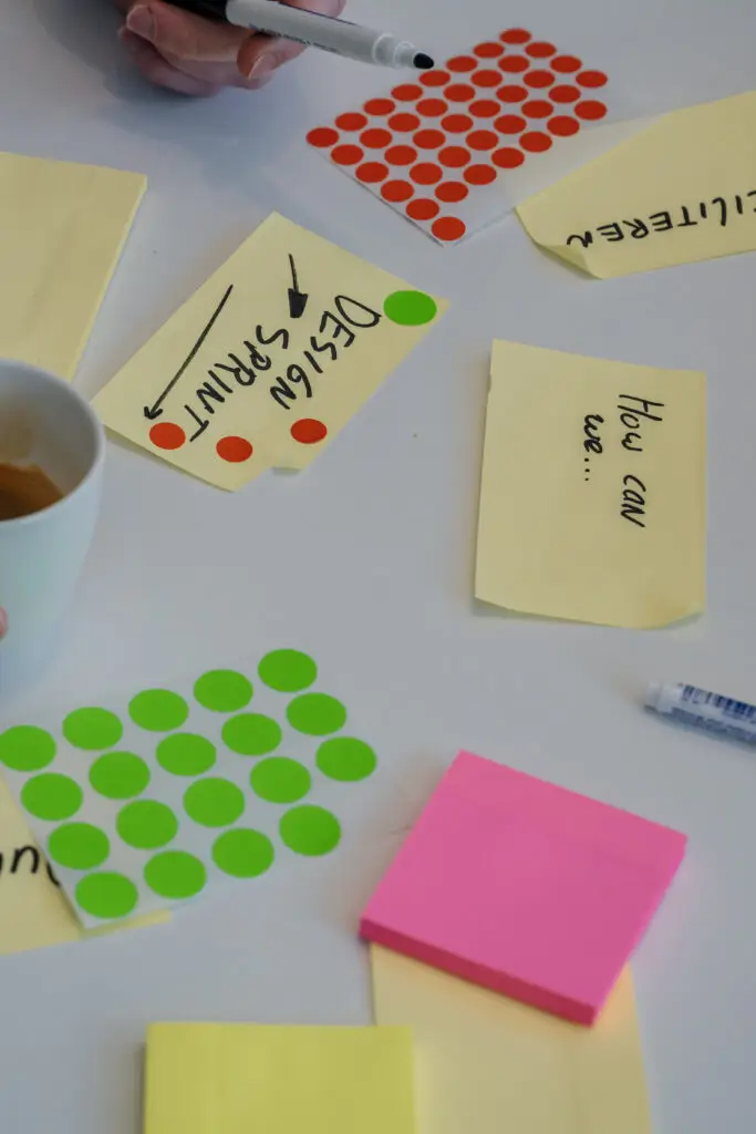 Post its design sprint dot voting